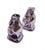 2000 - 2009 Pair of Vintage Mid-Century Lavender Iridescent Glass Bunny Bookends For Sale - Image 5 of 11