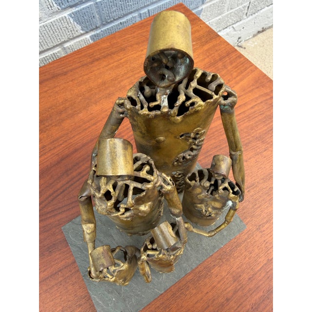 Metal Brutalist Torch Cut Sculpture by James Garner, Signed 1966 For Sale - Image 7 of 11