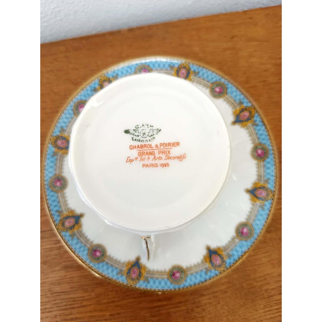 Ceramic Limoges Coffee Service by Chabrol & Poirier, 1925, Set of 7 For Sale - Image 7 of 10