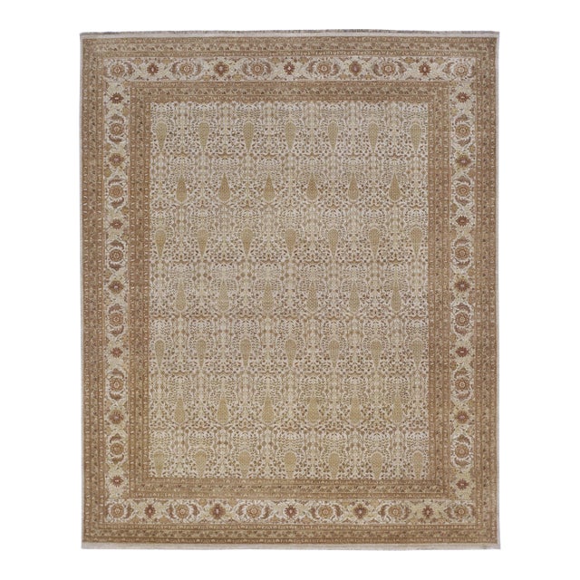 Extra Fine Hand-Knotted Paisley rug.8'x 9'10" For Sale