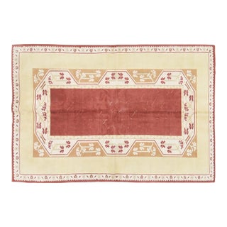 Vintage Turkish Anatolian Hand Knotted Wool Rug, 5'1X7'9 For Sale