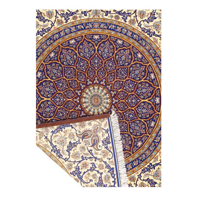 Traditional Pasargad DC Fine Hand Knotted Silk & Wool Rug For Sale - Image 3 of 3