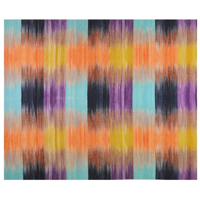 Vintage Mazandaran Natural Color Hand Made Organic Wool Tribal Kilim,8'2"x9'9" For Sale In New York - Image 6 of 6
