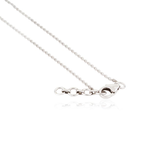 Toi Et Moi Pear Cut Blue Sapphire & Diamond Pendant Necklace in 14k White Gold For Sale - Image 10 of 15