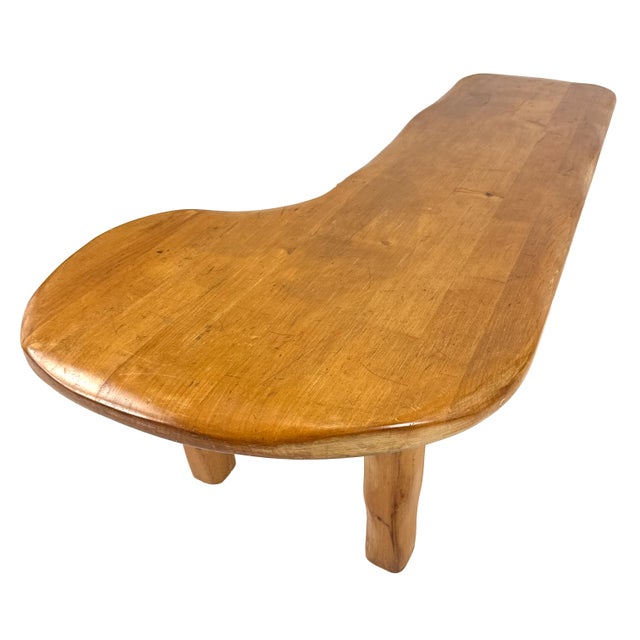 Vintage 1950s Mid-Century Freeform Biomorphic Maple Forme Libre Coffee Table - Van Sciver - Kidney Puddle Boomerang Occasional Tripod Table For Sale - Image 15 of 18