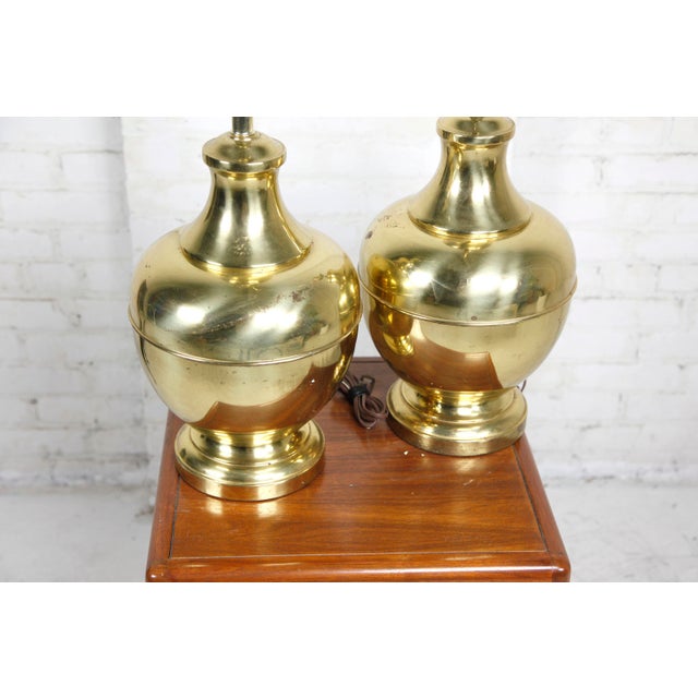 Vintage Brass Ginger Jar Table Lamps a Pair Chairish