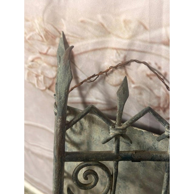 Metal Pair of Gothic Revival Metal Iron Dragon Sconces For Sale - Image 7 of 12