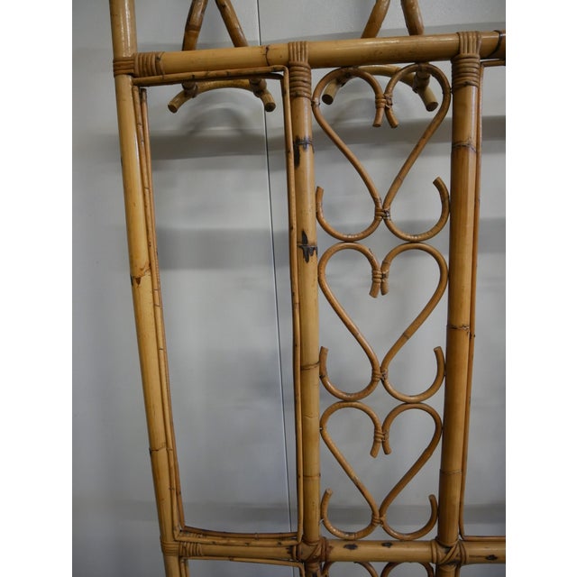 Vintage Bamboo and Wicker Wall Coat Rack, 1960s For Sale - Image 16 of 17