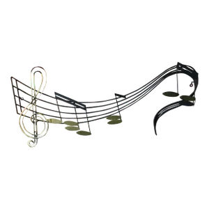 Curtis Jere Signed Vintage Wall Sculpture in the Shape of Musical Notes