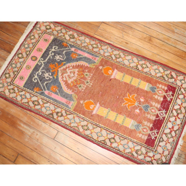 Islamic Early 20th Century Khotan Prayer Rug - 2'1" x 4'1" For Sale - Image 3 of 18