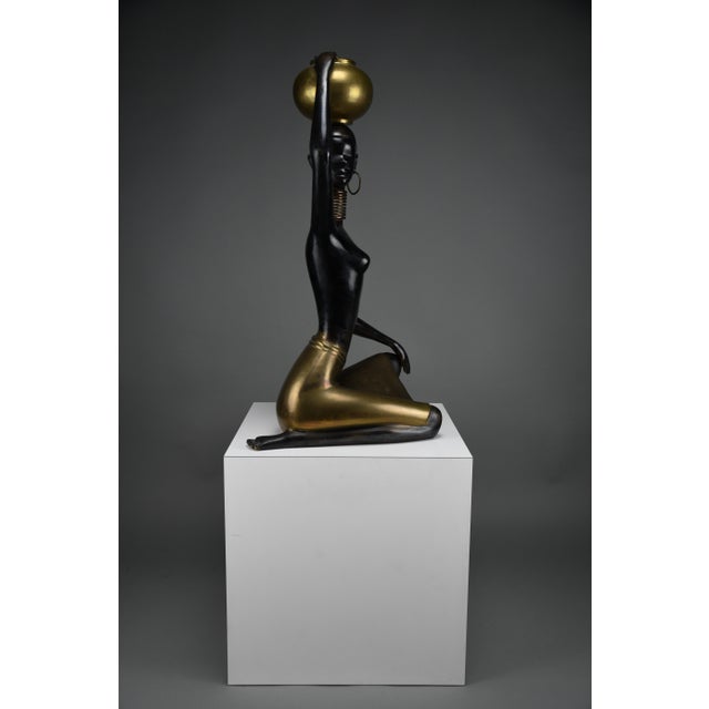 Ndebele Artist, Water Bearer Sculpture, 1960, Brass & Copper For Sale - Image 16 of 18