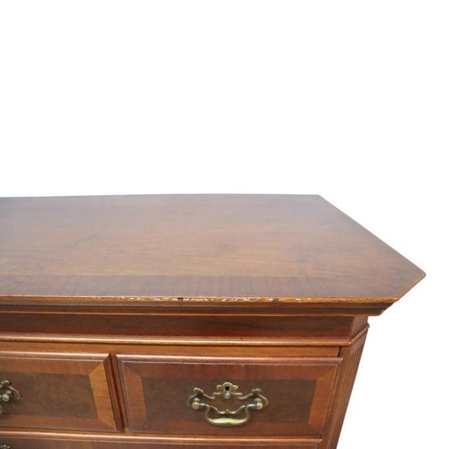 Queen Anne Banded Mahogany Trumpet Leg Server C1930 For Sale - Image 4 of 9
