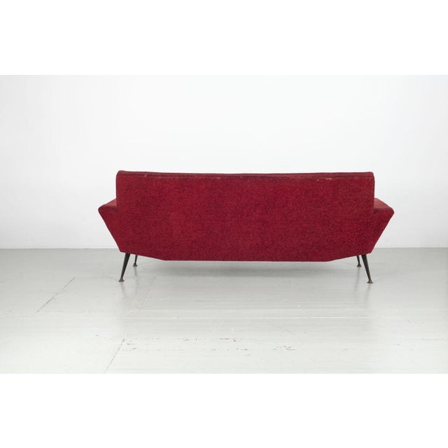 Mid-Century Modern Model 548 3-Seater Sofa by Lenzi for Studio Tecnico A.P.A. Quarrata-Pistoia, 1950s For Sale - Image 3 of 18