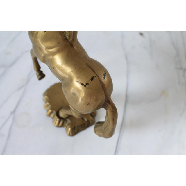 Vintage Solid Brass Unicorn Figure For Sale - Image 9 of 12