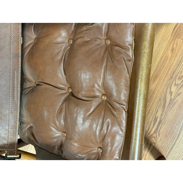 Nice Clean Pair of 1970’s Attributed to Arne Norell Sirocco Chairs in Brown Leather & Rosewood For Sale - Image 4 of 18