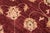 Art Nouveau Boho Chic Ziegler Ethelyn Red/Ivory Wool Round Rug- 8'0'' X 8'3'' For Sale - Image 3 of 10