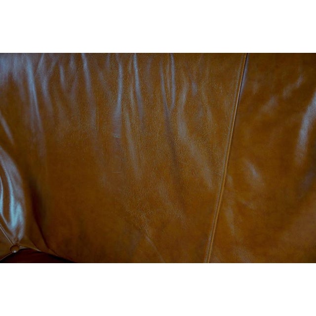 Rustic Oak and Leather 3-Seater Sofa, France, 1970s For Sale - Image 10 of 12