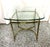 Hollywood Regency La Barge Brass Glass Top End Table For Sale - Image 3 of 8