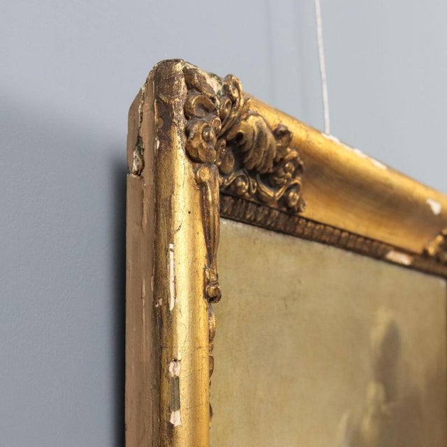 Landscape with Figures and Buildings, Oil Painting, Framed For Sale - Image 11 of 13