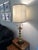 Traditional 1960s Stiffel Enamel and Brass Candlestick Lamp For Sale - Image 3 of 9