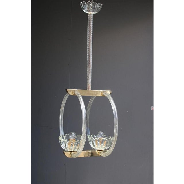 Pendant in Murano Glass and Brass from Barovier, 1950s For Sale - Image 11 of 18