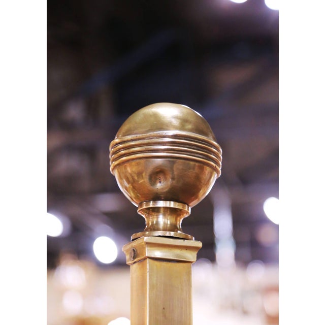 Early 20th Century English Edwardian Four-Step Brass and Leather Library Steps For Sale - Image 15 of 15