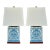Lauren Ralph Lauren Blue & White Double Chinoiserie Koi Porcelain Lamps – 2 Available For Sale