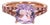 Amethyst Pink Sapphire Diamond Rose Gold Cocktail Ring, Size 7 For Sale