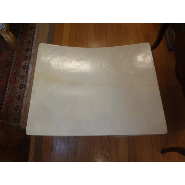 Postmodern French Modern Parchment Bench by R & Y Augousti For Sale - Image 3 of 12