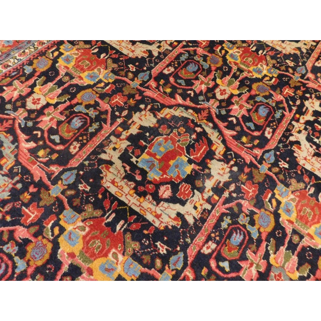 1940s Vintage Persian Floral Rug For Sale - Image 5 of 13