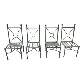 Late 20th Century Set of 4 Mario Papperzini for Salterini Style Garden Chairs For Sale