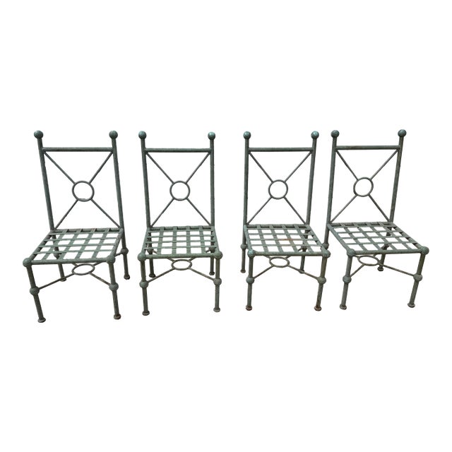 Late 20th Century Set of 4 Mario Papperzini for Salterini Style Garden Chairs For Sale