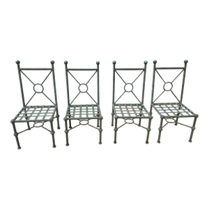 Late 20th Century Set of 4 Mario Papperzini for Salterini Style Garden Chairs