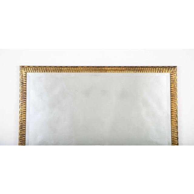 Metal French Art Deco Bronze Wall Mirror in the Style of Edgar Brandt, 1920's For Sale - Image 7 of 14