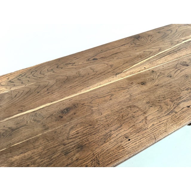 Wood 20th Century Oak Farmhouse Table, 1890s For Sale - Image 7 of 18