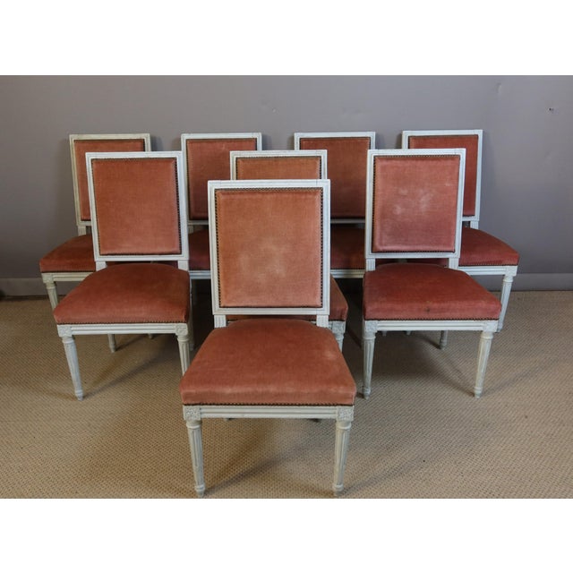 Vintage Louis XVI Style Chairs, 1960s, Set of 8 For Sale - Image 11 of 11