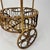 Brown Vintage Bamboo Rattan Serving Bar Cart, Italy, 1950s For Sale - Image 8 of 9