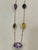 Art Deco 20 Carat Amethyst, Citrine and Smoky Quartz 5-Piece Chain Necklace 14 Karat Gold For Sale - Image 3 of 18