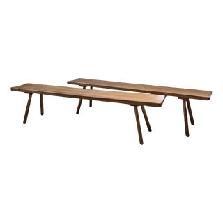 Mountain Furniture Benches in Pine and Oak in the style of Malmvall, 1950s, Set of 2 For Sale
