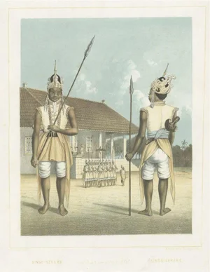 Antique Hand-Coloured Print of a Regent in the Dutch East Indies, 1854, Paper