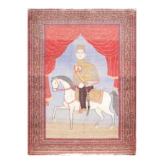 Pasargad Home Antique Tabriz Multi Wool Area Rug, 3'10'' X 5' 5'' For Sale