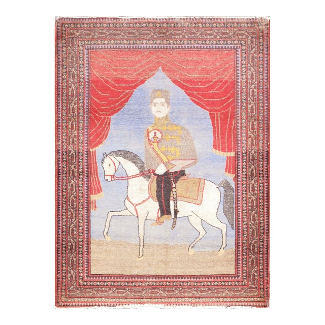 Pasargad Home Antique Tabriz Multi Wool Area Rug, 3'10'' X 5' 5'' For Sale