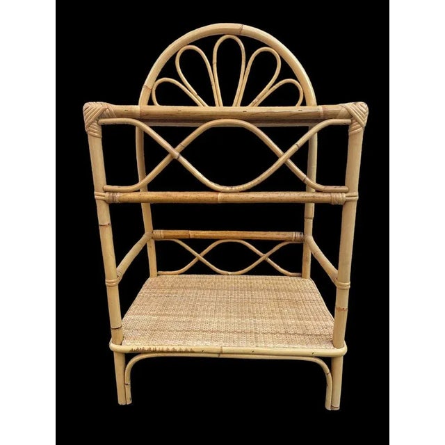 Wood Rattan Table, Italy, 1970s, Set of 2 For Sale - Image 7 of 10