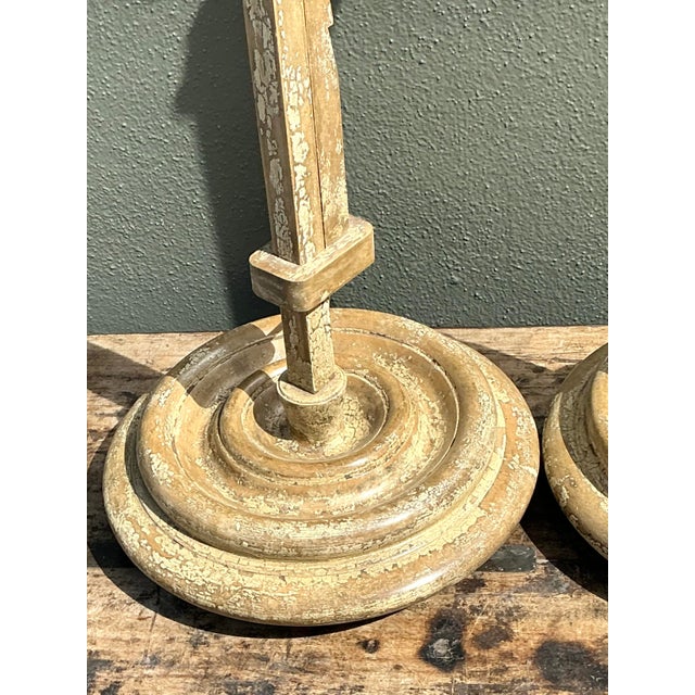 Vintage Patinated Extendable Floor Lamps - A Pair For Sale - Image 9 of 12