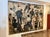 Large scale port scene, oil on canvas painting by Alexandre Sacha Garbell, signed in front and back.