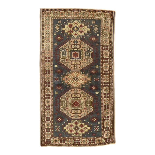 Vintage Turkish Oushak Rug - 03'07 X 06'05 For Sale
