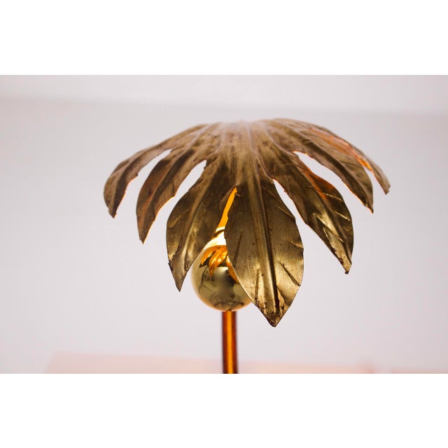 Mid-Century Modern Golden Leaf Lamp, 1960s For Sale - Image 3 of 10