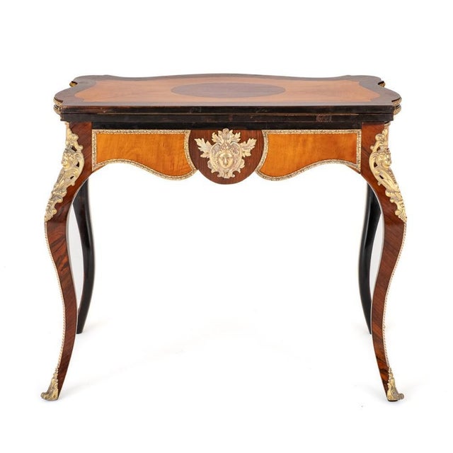 Empire French Card Table, 1860s For Sale - Image 12 of 14