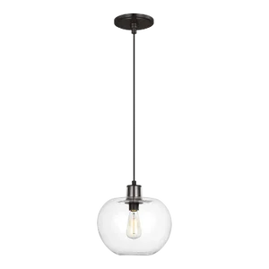 Thomas O'Brien by Visual Comfort Studio Mela 1-Light Medium Pendant in Aged Iron
