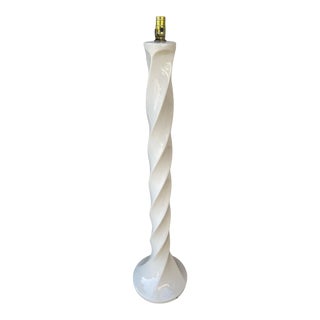 1980s Michael Taylor Style Ceramic Spiral Floor Lamp For Sale